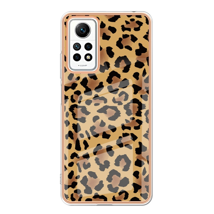 For Xiaomi Redmi Note 12 Pro 4G Global Electroplating Marble Dual-side IMD Phone Case(Leopard Print) - Xiaomi Cases by PMC TechLife | Online Shopping South Africa | PMC TechLife | Buy Now Pay Later Mobicred