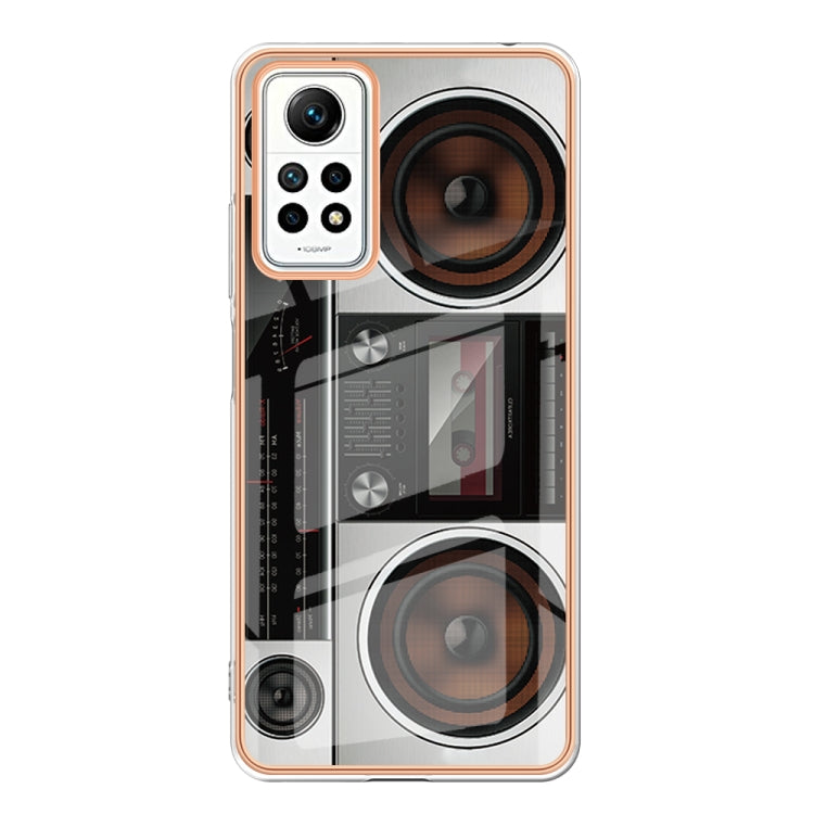 For Xiaomi Redmi Note 12 Pro 4G Global Electroplating Marble Dual-side IMD Phone Case(Retro Radio) - Xiaomi Cases by PMC TechLife | Online Shopping South Africa | PMC TechLife | Buy Now Pay Later Mobicred