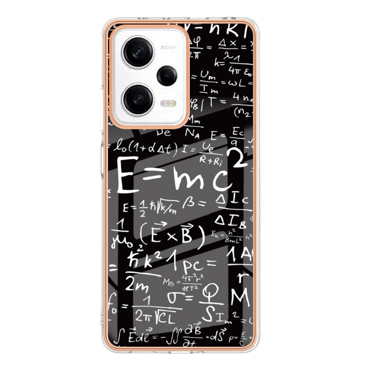 For Xiaomi Redmi Note 12 Pro 5G Global Electroplating Marble Dual-side IMD Phone Case(Equation) - Xiaomi Cases by PMC TechLife | Online Shopping South Africa | PMC TechLife | Buy Now Pay Later Mobicred