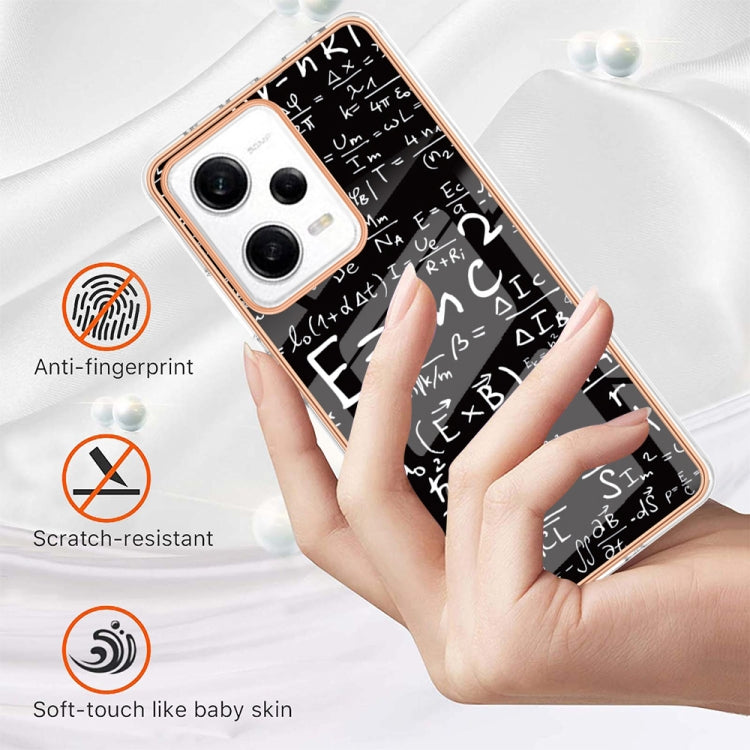 For Xiaomi Redmi Note 12 Pro 5G Global Electroplating Marble Dual-side IMD Phone Case(Equation) - Xiaomi Cases by PMC TechLife | Online Shopping South Africa | PMC TechLife | Buy Now Pay Later Mobicred