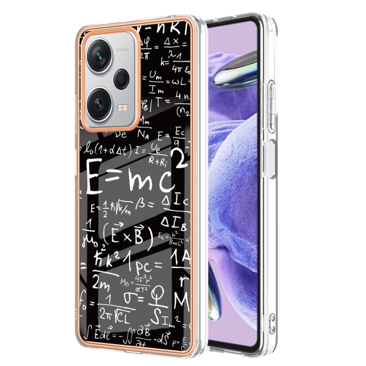 For Xiaomi Redmi Note 12 Pro+ Global Electroplating Marble Dual-side IMD Phone Case(Equation) - Xiaomi Cases by PMC TechLife | Online Shopping South Africa | PMC TechLife | Buy Now Pay Later Mobicred