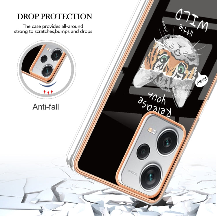 For Xiaomi Redmi Note 12 Pro+ Global Electroplating Marble Dual-side IMD Phone Case(Natural Growth) - Xiaomi Cases by PMC TechLife | Online Shopping South Africa | PMC TechLife | Buy Now Pay Later Mobicred