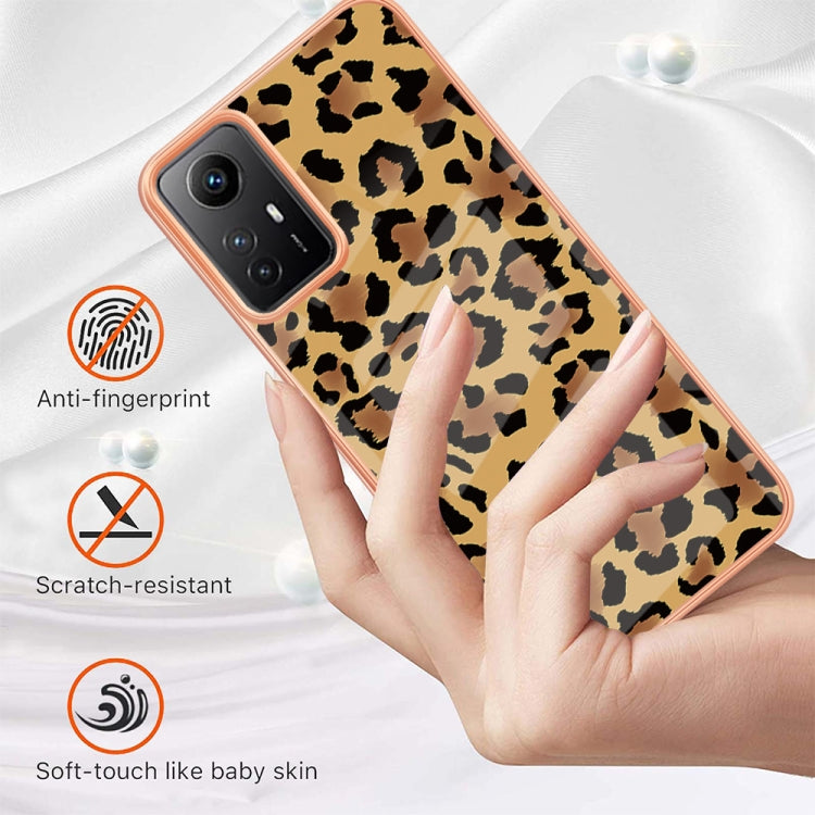 Xiaomi Redmi Note 12S 4G Electroplating Marble Dual-side IMD Phone Case(Leopard Print) - Xiaomi Cases by PMC TechLife | Online Shopping South Africa | PMC TechLife | Buy Now Pay Later Mobicred