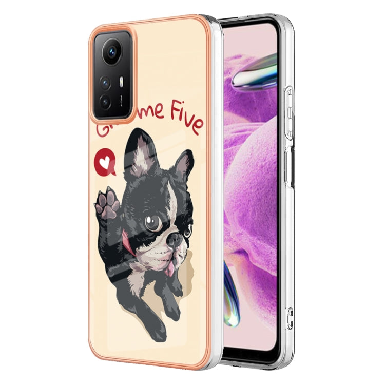 Xiaomi Redmi Note 12S 4G Electroplating Marble Dual-side IMD Phone Case(Lucky Dog) - Xiaomi Cases by PMC TechLife | Online Shopping South Africa | PMC TechLife | Buy Now Pay Later Mobicred