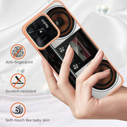 For Xiaomi Redmi 10C Electroplating Marble Dual-side IMD Phone Case(Retro Radio)