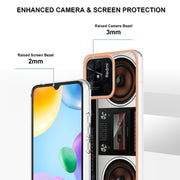 For Xiaomi Redmi 10C Electroplating Marble Dual-side IMD Phone Case(Retro Radio)