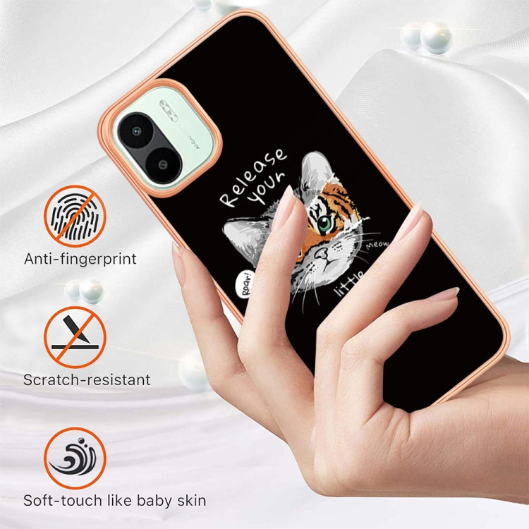 For Xiaomi Redmi A1 Electroplating Marble Dual-side IMD Phone Case(Natural Growth) - Xiaomi Cases by PMC TechLife | Online Shopping South Africa | PMC TechLife | Buy Now Pay Later Mobicred