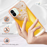 For Xiaomi Redmi A1 Electroplating Marble Dual-side IMD Phone Case(Draft Beer)