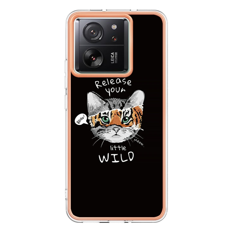 For Xiaomi 13T/13T Pro Electroplating Marble Dual-side IMD Phone Case(Natural Growth) - Xiaomi Cases by PMC TechLife | Online Shopping South Africa | PMC TechLife | Buy Now Pay Later Mobicred
