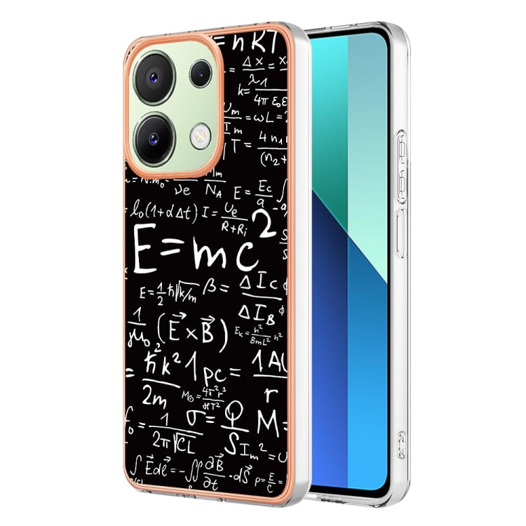 For Xiaomi Redmi Note 13 4G Global Electroplating Marble Dual-side IMD Phone Case(Equation) - Note 13 Cases by PMC TechLife | Online Shopping South Africa | PMC TechLife | Buy Now Pay Later Mobicred