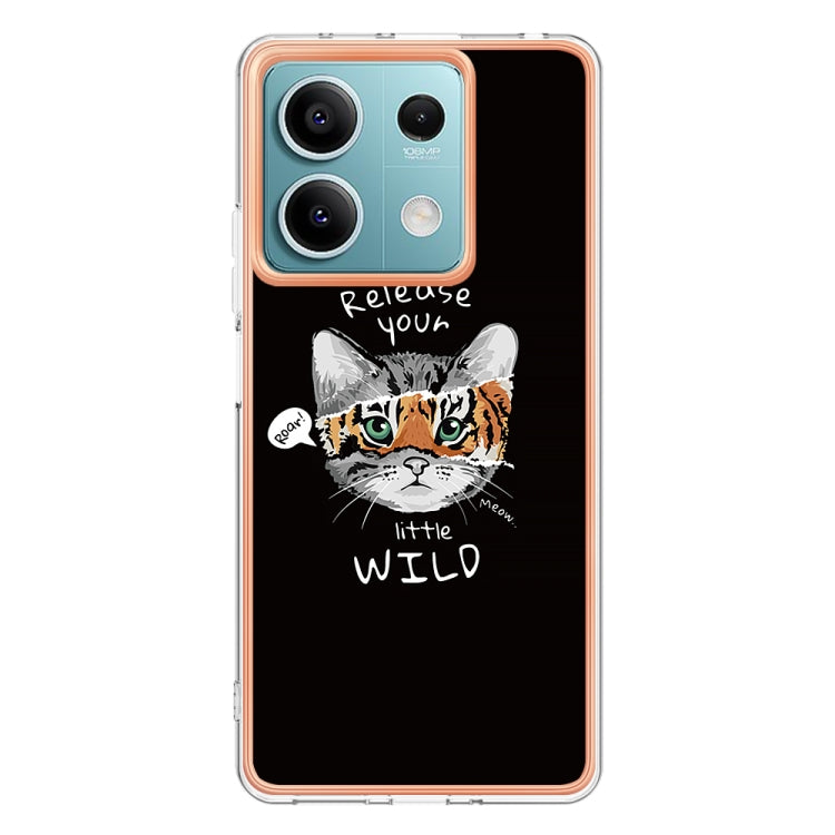 For Xiaomi Redmi Note 13 5G Electroplating Marble Dual-side IMD Phone Case(Natural Growth) - Note 13 Cases by PMC TechLife | Online Shopping South Africa | PMC TechLife | Buy Now Pay Later Mobicred