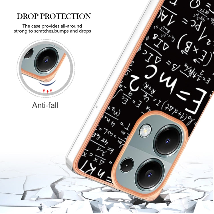 For Xiaomi Redmi Note 13 Pro 4G/Poco M6 Pro 4G Electroplating Marble Dual-side IMD Phone Case(Equation) - Note 13 Pro Cases by PMC TechLife | Online Shopping South Africa | PMC TechLife | Buy Now Pay Later Mobicred