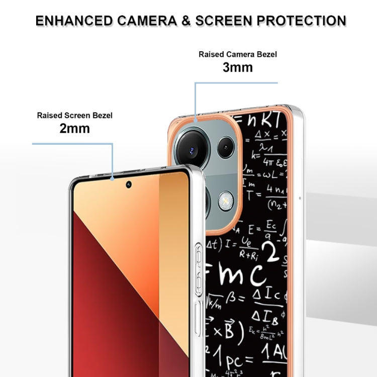 For Xiaomi Redmi Note 13 Pro 4G/Poco M6 Pro 4G Electroplating Marble Dual-side IMD Phone Case(Equation) - Note 13 Pro Cases by PMC TechLife | Online Shopping South Africa | PMC TechLife | Buy Now Pay Later Mobicred