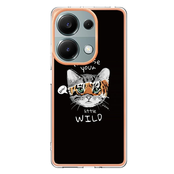For Xiaomi Redmi Note 13 Pro 4G/Poco M6 Pro 4G Electroplating Marble Dual-side IMD Phone Case(Natural Growth)