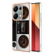 For Xiaomi Redmi Note 13 Pro 4G/Poco M6 Pro 4G Electroplating Marble Dual-side IMD Phone Case(Retro Radio) - Note 13 Pro Cases by PMC TechLife | Online Shopping South Africa | PMC TechLife | Buy Now Pay Later Mobicred