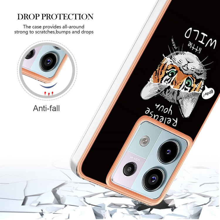 For Xiaomi Redmi Note 13 Pro 5G Global Electroplating Marble Dual-side IMD Phone Case(Natural Growth) - Note 13 Pro Cases by PMC TechLife | Online Shopping South Africa | PMC TechLife | Buy Now Pay Later Mobicred