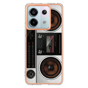 For Xiaomi Redmi Note 13 Pro 5G Global Electroplating Marble Dual-side IMD Phone Case(Retro Radio)