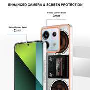 For Xiaomi Redmi Note 13 Pro 5G Global Electroplating Marble Dual-side IMD Phone Case(Retro Radio)