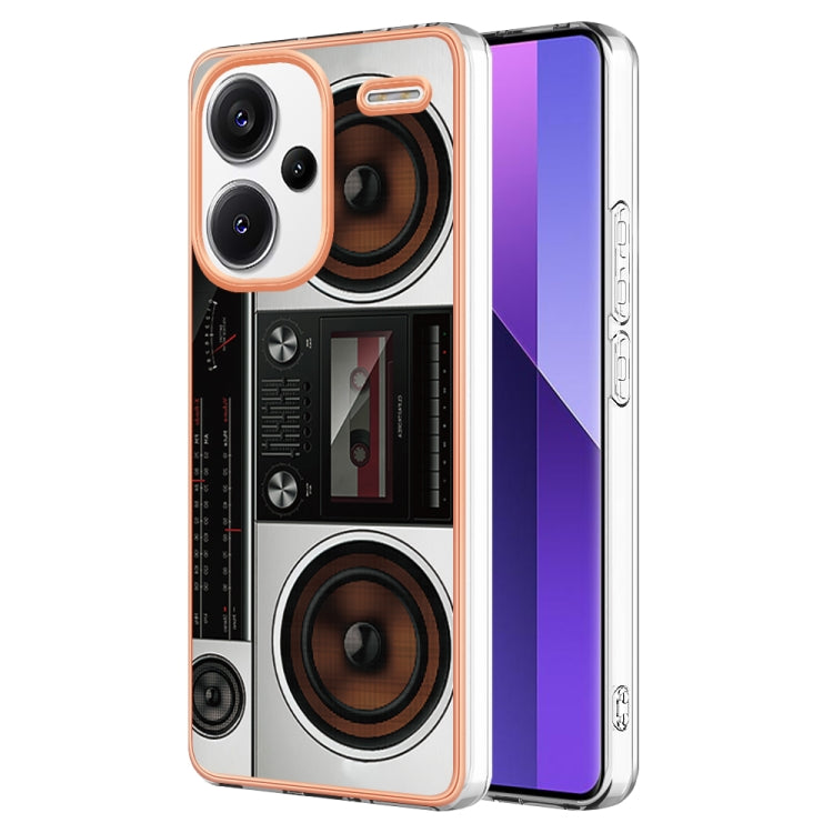For Xiaomi Redmi Note 13 Pro+ 5G Electroplating Marble Dual-side IMD Phone Case(Retro Radio) - Note 13 Pro+ Cases by PMC TechLife | Online Shopping South Africa | PMC TechLife | Buy Now Pay Later Mobicred