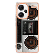 For Xiaomi Redmi Note 13 Pro+ 5G Electroplating Marble Dual-side IMD Phone Case(Retro Radio)
