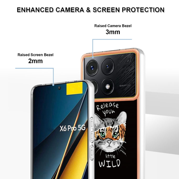 For Xiaomi Poco X6 Pro / Redmi K70E Electroplating Marble Dual-side IMD Phone Case(Natural Growth) - K70E Cases by PMC TechLife | Online Shopping South Africa | PMC TechLife | Buy Now Pay Later Mobicred