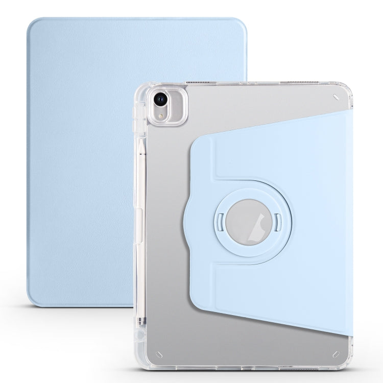 For iPad Air 11 2025 / 2024 Clear Acrylic 360 Rotation Detachable Leather Tablet Case(Ice Blue) - iPad Air 11 2025 / 2024 Cases by PMC TechLife | Online Shopping South Africa | PMC TechLife | Buy Now Pay Later Mobicred
