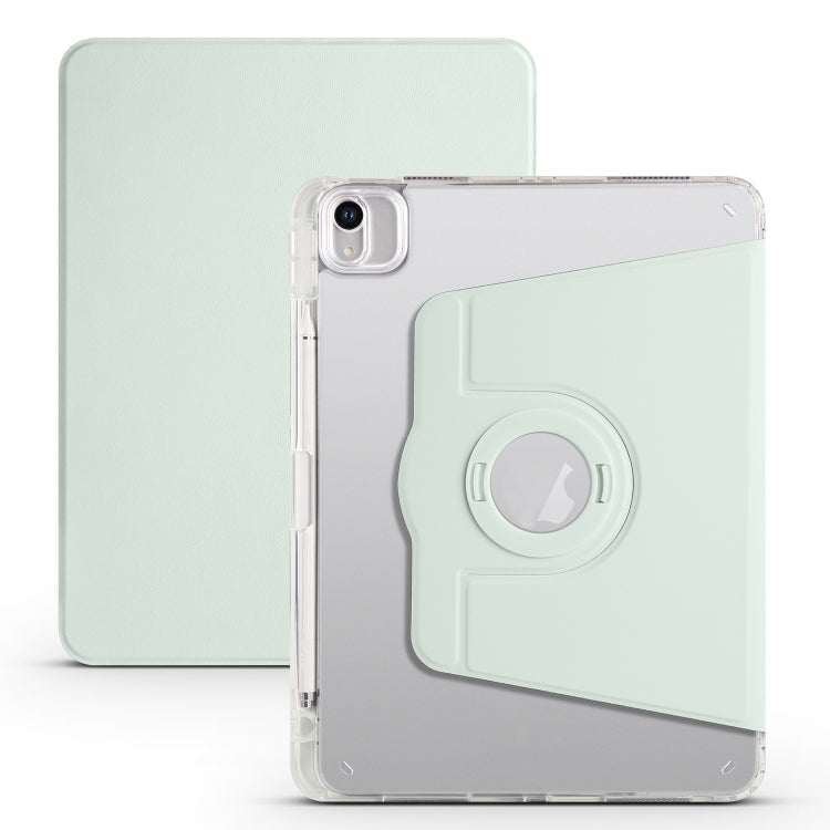 For iPad Air 13 2025 / 2024 Clear Acrylic 360 Rotation Detachable Leather Tablet Case(Light Green) - iPad Air 13 2025 / 2024 Cases by PMC TechLife | Online Shopping South Africa | PMC TechLife | Buy Now Pay Later Mobicred