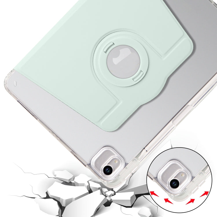 For iPad Air 13 2025 / 2024 Clear Acrylic 360 Rotation Detachable Leather Tablet Case(Light Green) - iPad Air 13 2025 / 2024 Cases by PMC TechLife | Online Shopping South Africa | PMC TechLife | Buy Now Pay Later Mobicred