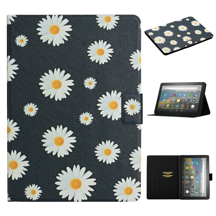 For Amazon Kindle Fire Max 11 Colored Drawing Flower Smart Leather Tablet Case(Little Daisy) - Amazon by PMC TechLife | Online Shopping South Africa | PMC TechLife | Buy Now Pay Later Mobicred