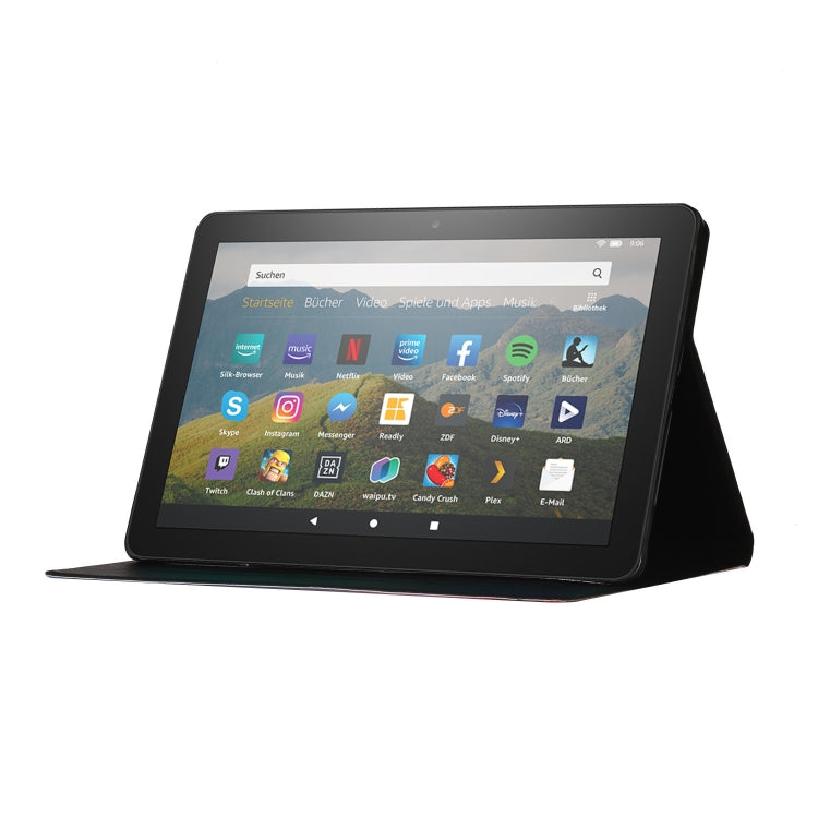 For Amazon Kindle Fire Max 11 Colored Drawing Flower Smart Leather Tablet Case(Little Daisy) - Amazon by PMC TechLife | Online Shopping South Africa | PMC TechLife | Buy Now Pay Later Mobicred