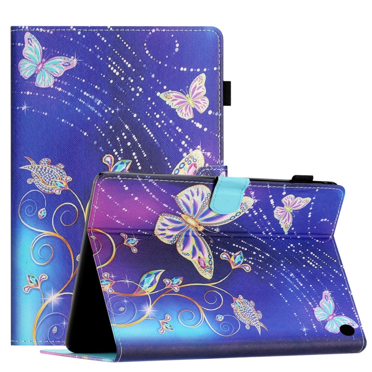 For Amazon Kindle Fire Max 11 Coloured Drawing Stitching Smart Leather Tablet Case(Butterfly) - Amazon by PMC TechLife | Online Shopping South Africa | PMC TechLife | Buy Now Pay Later Mobicred