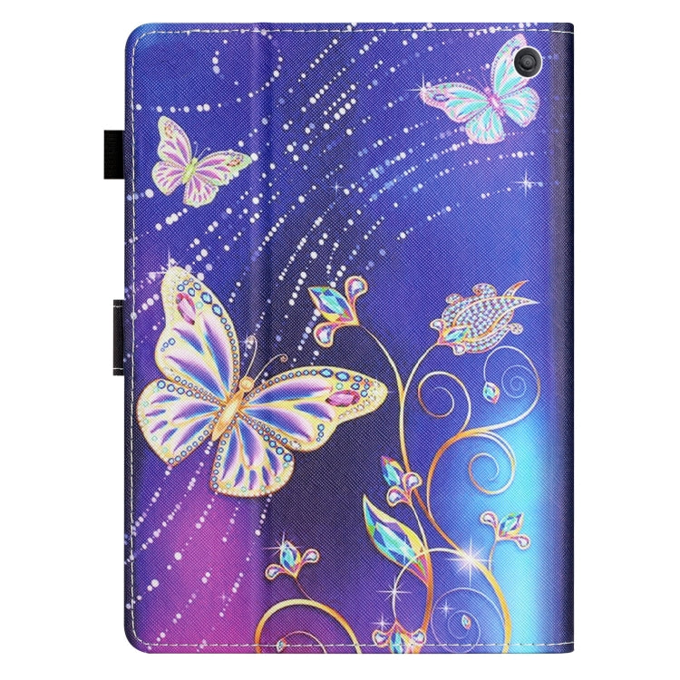 For Amazon Kindle Fire Max 11 Coloured Drawing Stitching Smart Leather Tablet Case(Butterfly) - Amazon by PMC TechLife | Online Shopping South Africa | PMC TechLife | Buy Now Pay Later Mobicred