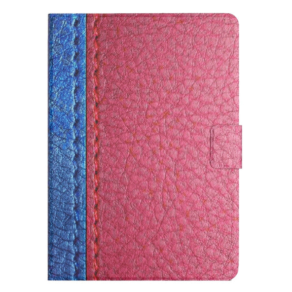 For Amazon Kindle Fire Max 11 Solid Color Stitching Smart Leather Tablet Case(Rose Red)