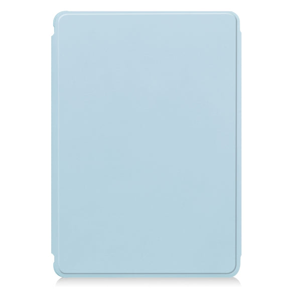 For Samsung Galaxy Tab S9 360 Rotation Transparent Smart Leather Case with Keyboard(Sky Blue)