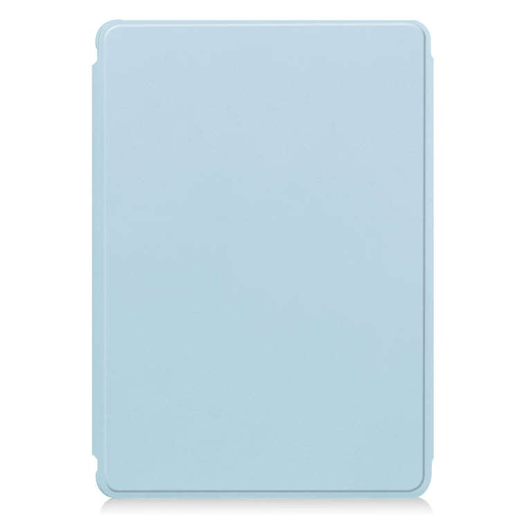 For Samsung Galaxy Tab S9 360 Rotation Transparent Smart Leather Case with Keyboard(Sky Blue)