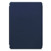 For Samsung Galaxy Tab S9 360 Rotation Transparent Smart Leather Case with Keyboard(Dark Blue)