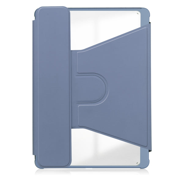 For Samsung Galaxy Tab S9+ 360 Rotation Transparent Smart Leather Case with Keyboard(Lavender)