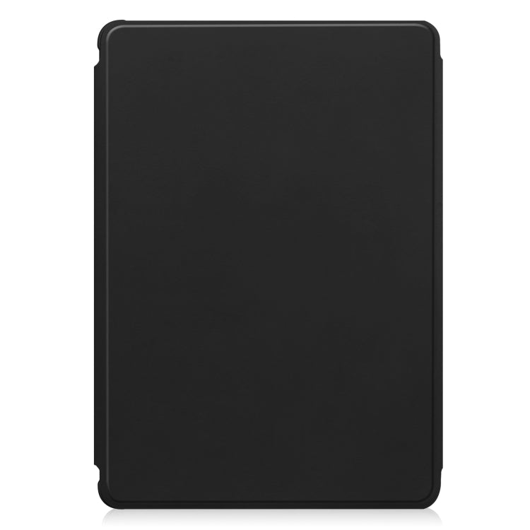 For Samsung Galaxy Tab S9 FE+ / S10+ 360 Rotation Transparent Smart Leather Case with Keyboard(Black)
