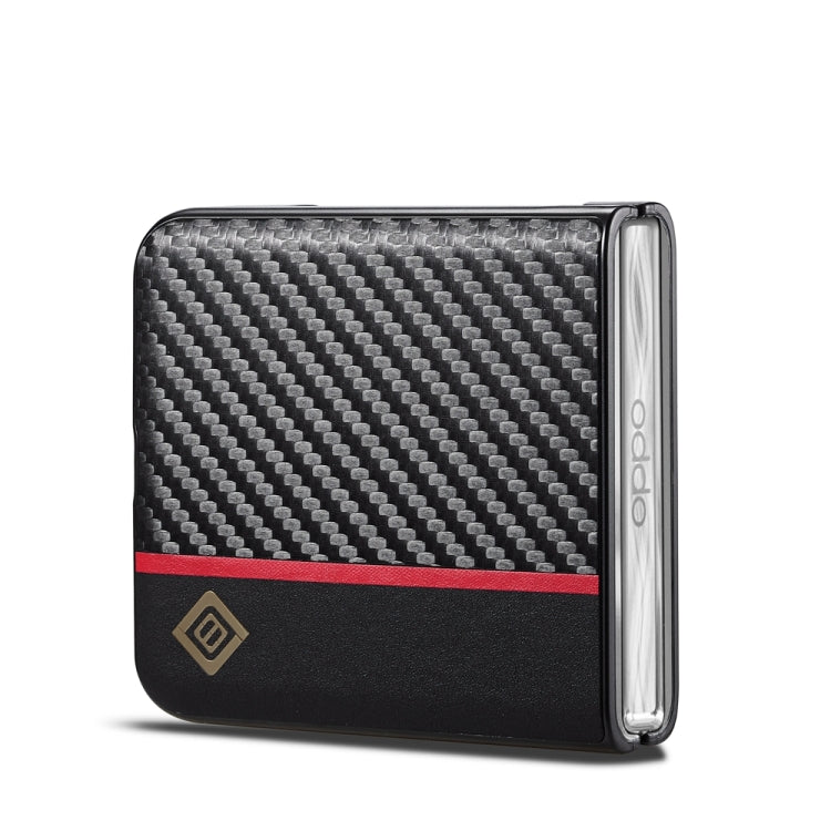 For OPPO Find N3 Flip LC.IMEEKE 3 in 1 Carbon Fiber Texture Shockproof Phone Case(Black) - OPPO Cases by LC.IMEEKE | Online Shopping South Africa | PMC TechLife | Buy Now Pay Later Mobicred