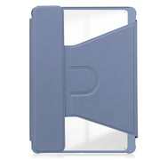For Samsung Galaxy Tab S9 360 Rotation Transparent Smart Leather Case(Lavender)