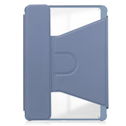 For Samsung Galaxy Tab S9 FE+ / S10+ 360 Rotation Transparent Smart Leather Case(Lavender)