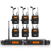 XTUGA RW2080 UHF Wireless Stage Singer In-Ear Monitor System 6 BodyPacks(EU Plug)