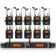 XTUGA RW2080 UHF Wireless Stage Singer In-Ear Monitor System 10 BodyPacks(AU Plug) - Microphone by XTUGA | Online Shopping South Africa | PMc TechLife | Buy Now Pay Later Mobicred