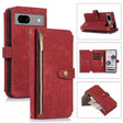 For Google Pixel 7a Dream 9-Card Wallet Zipper Bag Leather Phone Case(Red) - Google Cases by PMC TechLife | Online Shopping South Africa | PMC TechLife | Buy Now Pay Later Mobicred