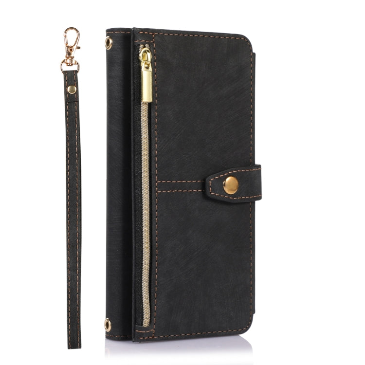 For Google Pixel 7a Dream 9-Card Wallet Zipper Bag Leather Phone Case(Black)