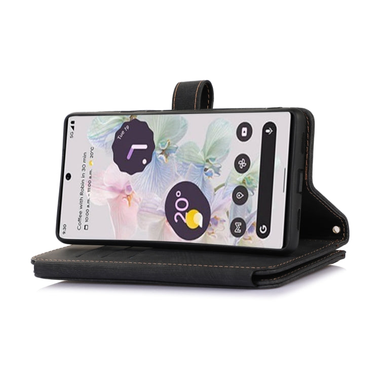 For Google Pixel 7a Dream 9-Card Wallet Zipper Bag Leather Phone Case(Black)
