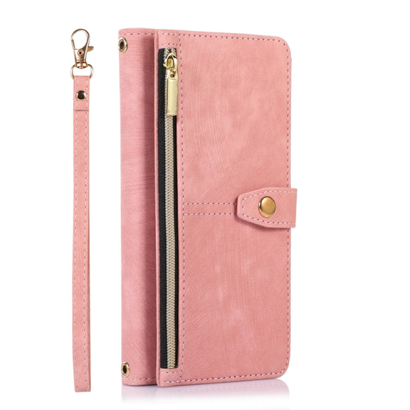 For Google Pixel 7a Dream 9-Card Wallet Zipper Bag Leather Phone Case(Pink)