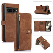 For Google Pixel 7 Pro Dream 9-Card Wallet Zipper Bag Leather Phone Case(Brown)