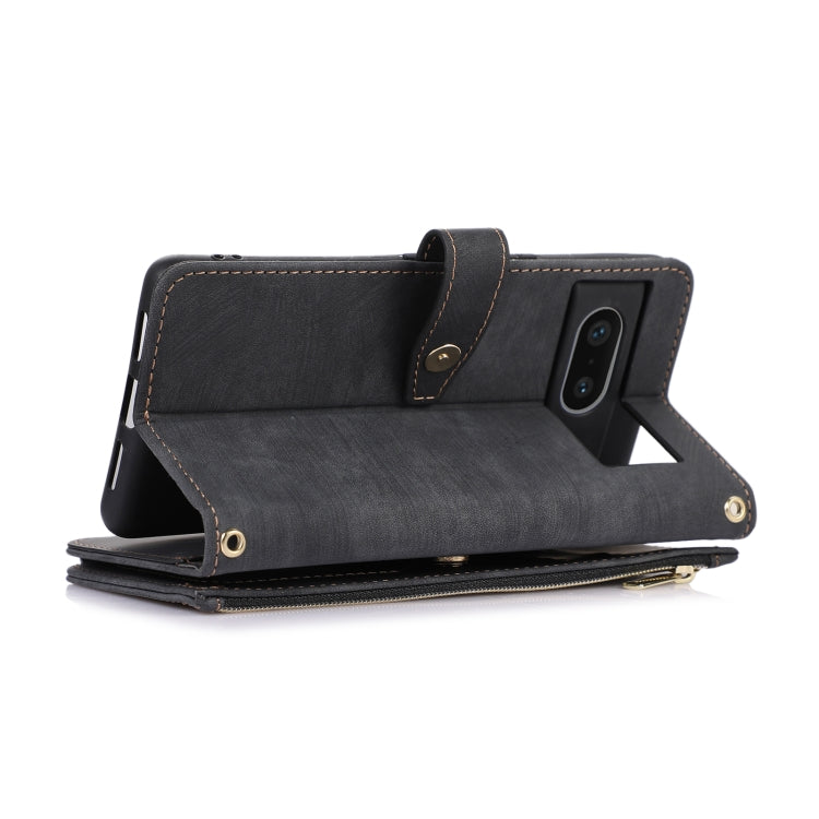 For Google Pixel 7 Dream 9-Card Wallet Zipper Bag Leather Phone Case(Black) - Google Cases by PMC TechLife | Online Shopping South Africa | PMC TechLife | Buy Now Pay Later Mobicred