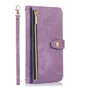 For Google Pixel 7 Dream 9-Card Wallet Zipper Bag Leather Phone Case(Purple)